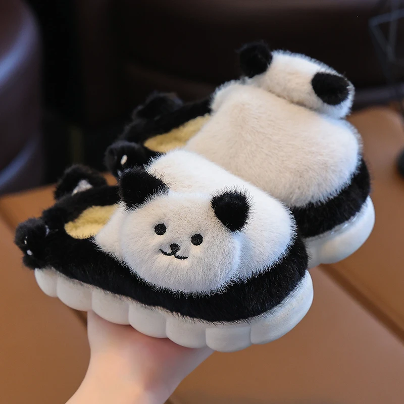 儿童棉拖鞋可爱卡通男女童小孩宝宝室内居家毛毛拖鞋秋冬2024新款