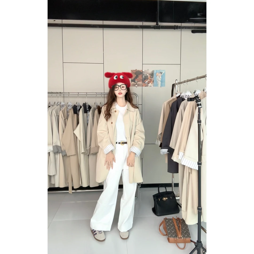 高腰微弹气质高腰阔腿牛仔裤