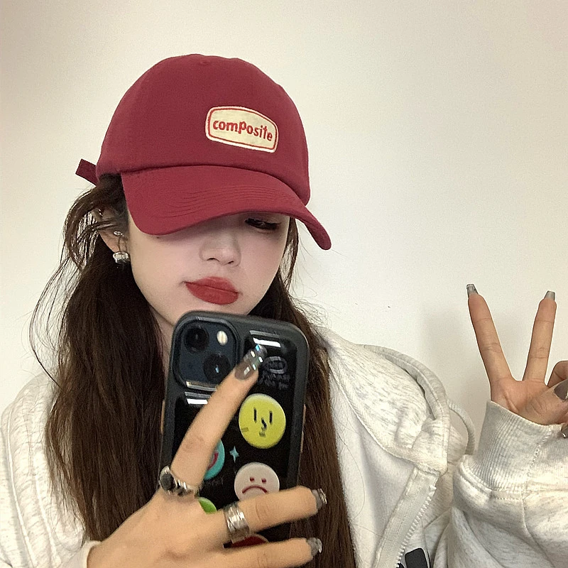 显脸小棒球帽子女2023新款韩版春夏百搭软顶宽檐素颜大头围鸭舌帽