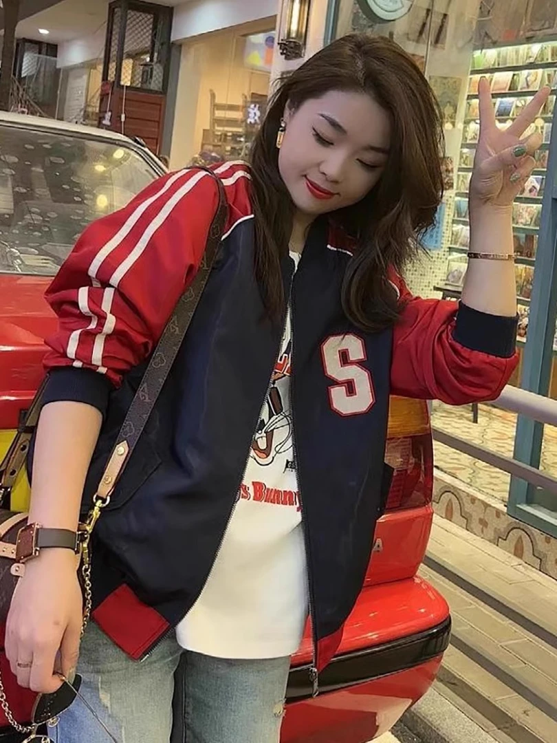 短款棒球服外套女春秋新款2024年爆款欧货休闲运动小个子夹克上衣