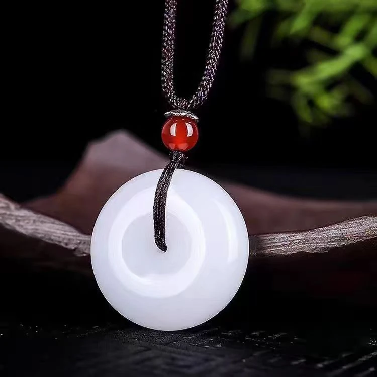 非金属玻璃吊坠 简约白色大气百搭吊坠