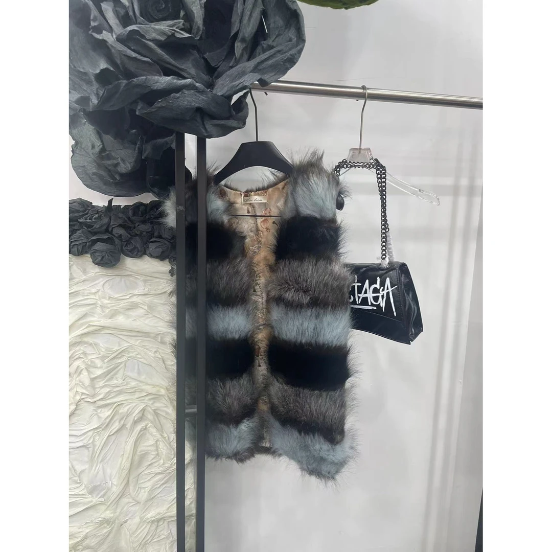 269/607 秋冬款拼色马甲