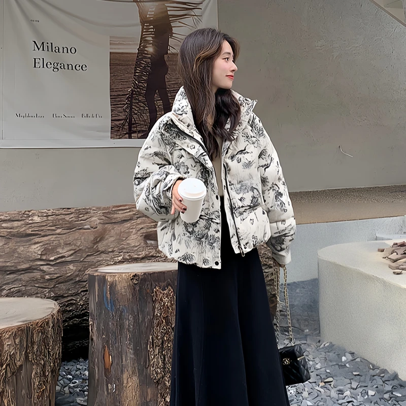 2025年新款冬季羽绒棉服女短款时尚宽松加厚棉衣韩版百搭保暖外套