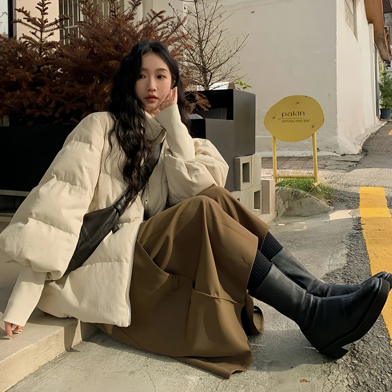 2025年冬季新款短款棉袄灯芯绒棉服女韩版加厚小众设计感时尚外套