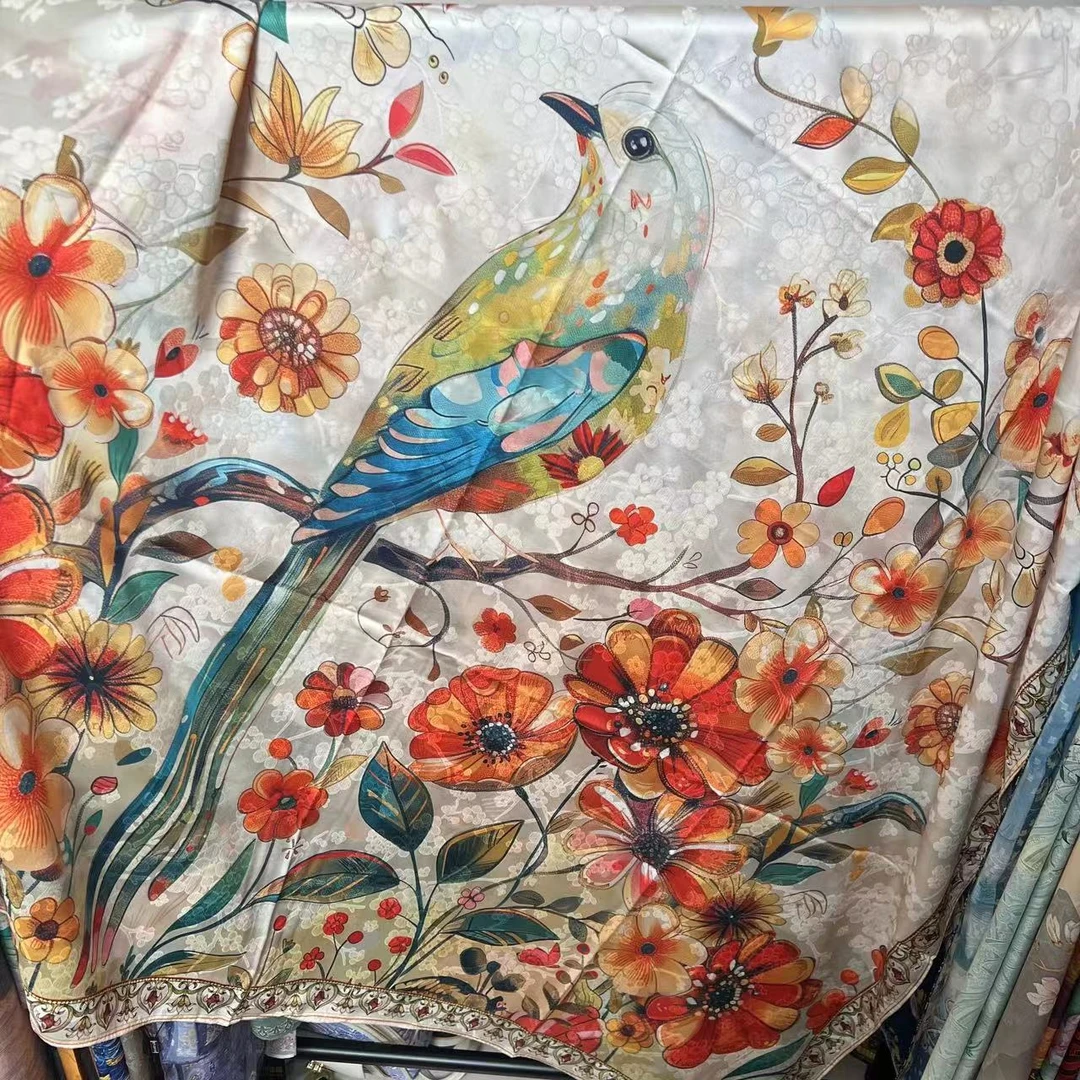 【知更鸟】双十一新款新中式140*140气质时尚双面中国风丝巾披肩