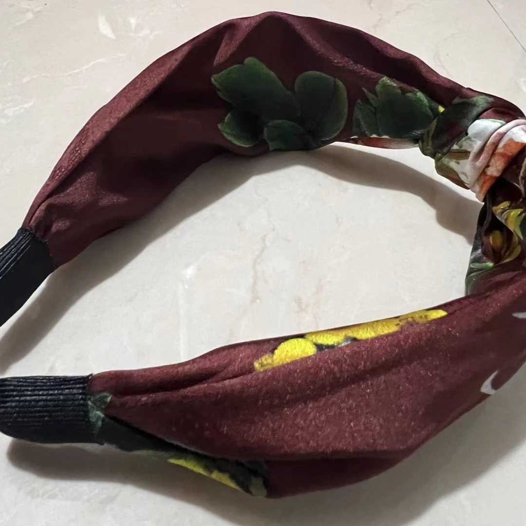 【紫鸢发箍】新中式气质时尚百搭女士复古丝巾配饰