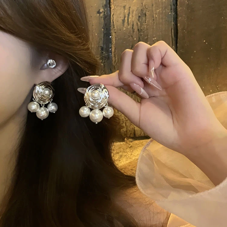 惊艳时光复古民族风异域风情波西米亚仿珍珠耳环独特气质设计耳饰