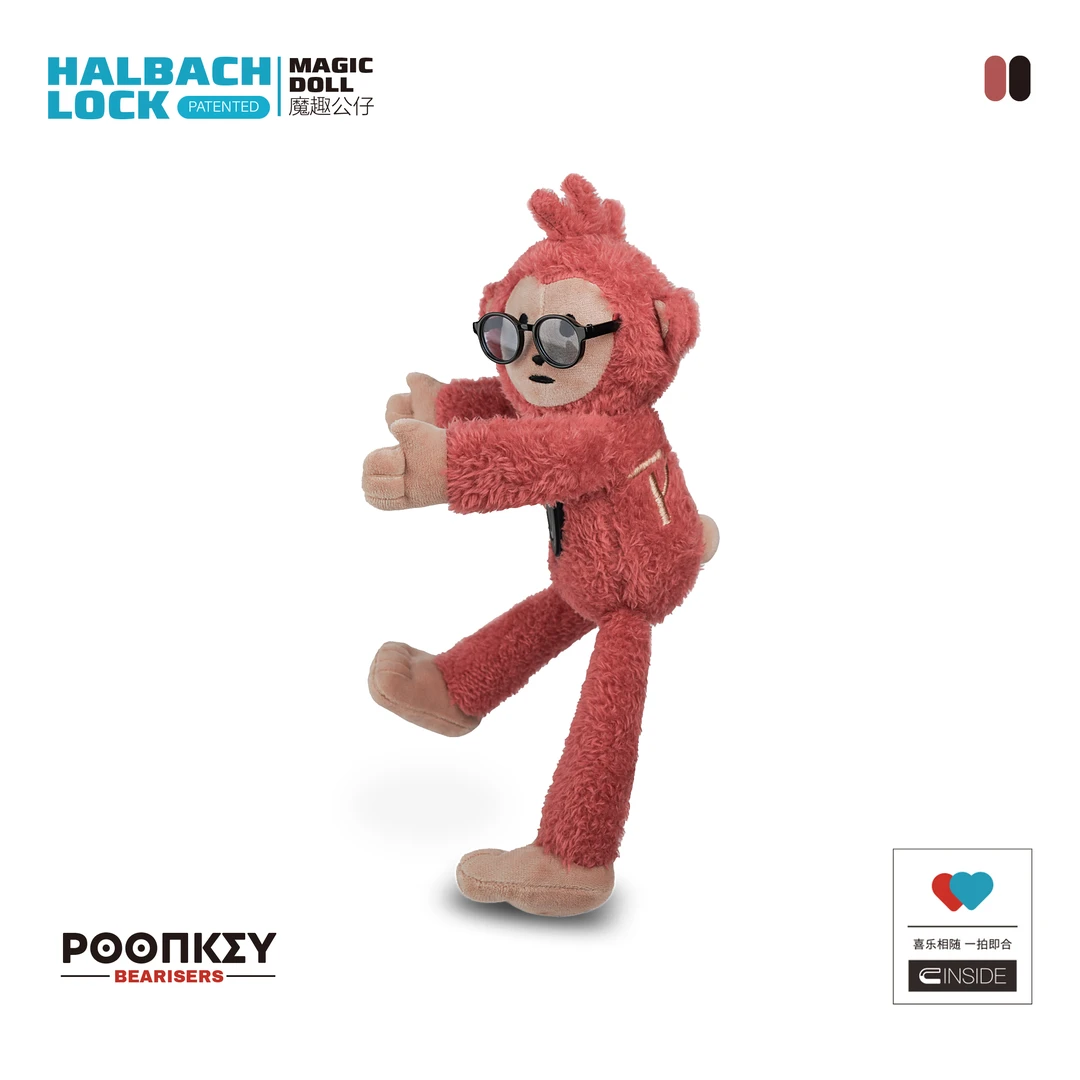PEEEET BEARISERS系列 HALBACH LOCK魔趣公仔 朋克猴