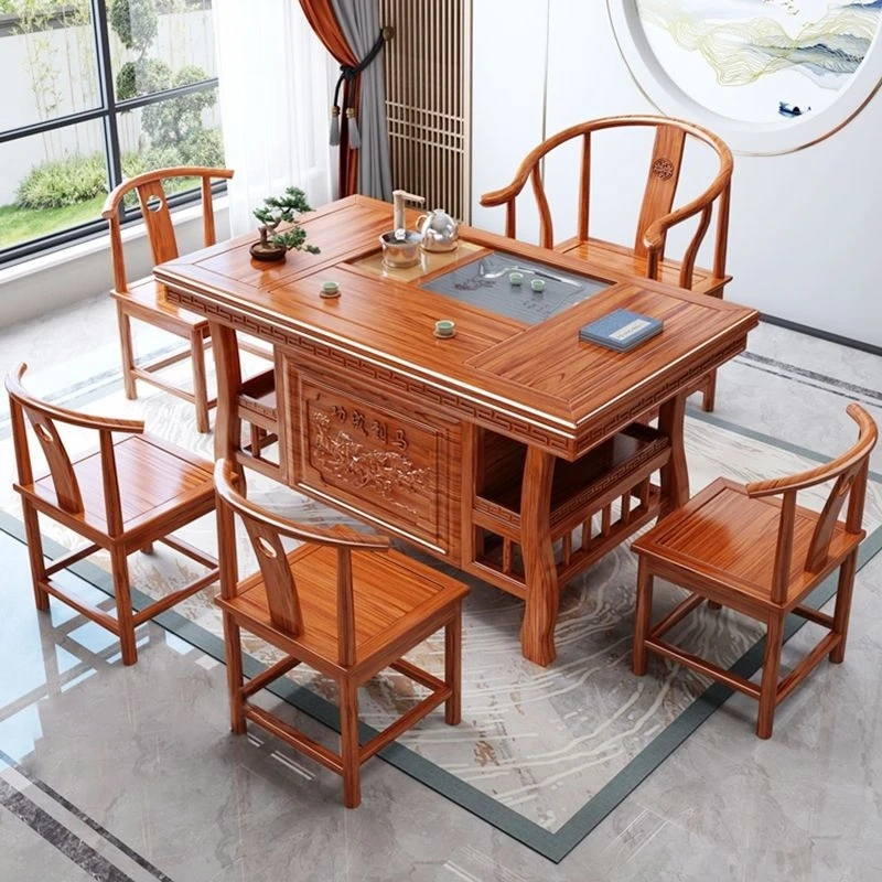 茶桌一体一整套办公室实木茶几茶具泡茶套装家用小户型阳台茶台