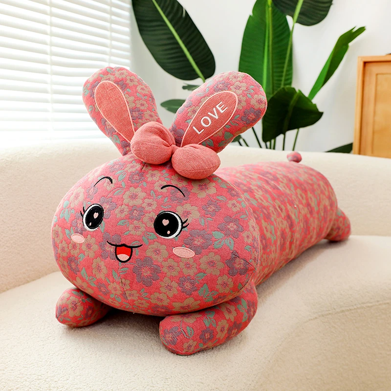 【独立内胆】全棉A类三层纱布花间物语萌萌兔多功能靠垫抱枕棉枕