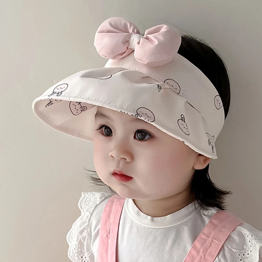 婴儿帽子夏季薄款大檐防晒遮阳帽男女童宝宝可爱超萌太阳帽空顶帽