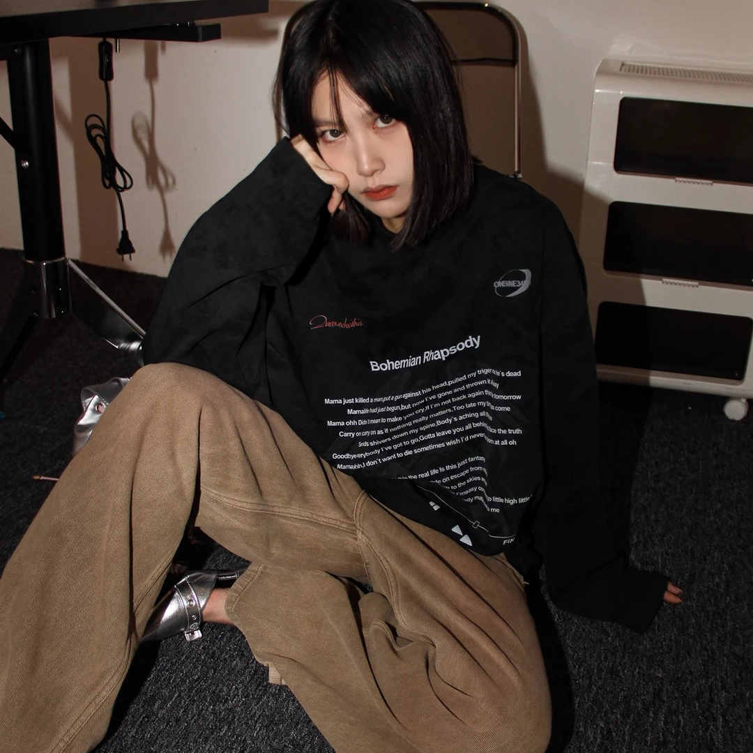 清仓专属 波西米亚狂想曲 定染工艺美式复古宽松扎染长袖T恤男