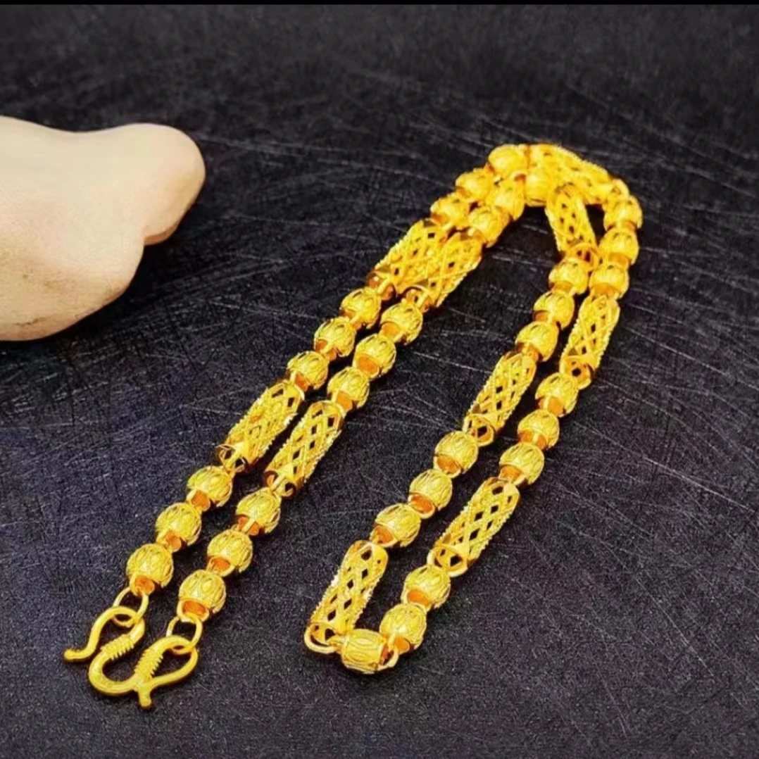 合金项链 抖音好物《镂空项链》男士 时尚 金色 百搭 空心 气质款