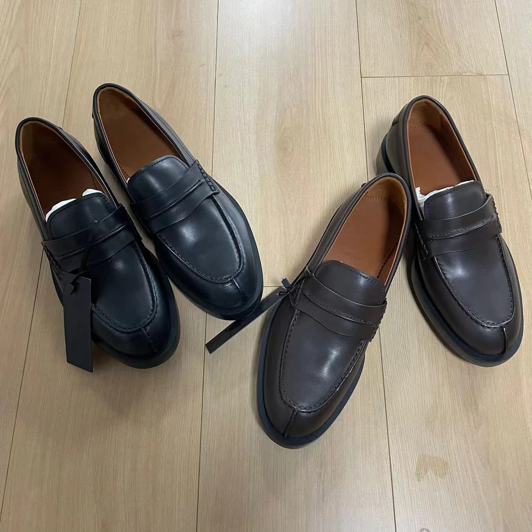 男士厚底英伦风圆头皮鞋/J