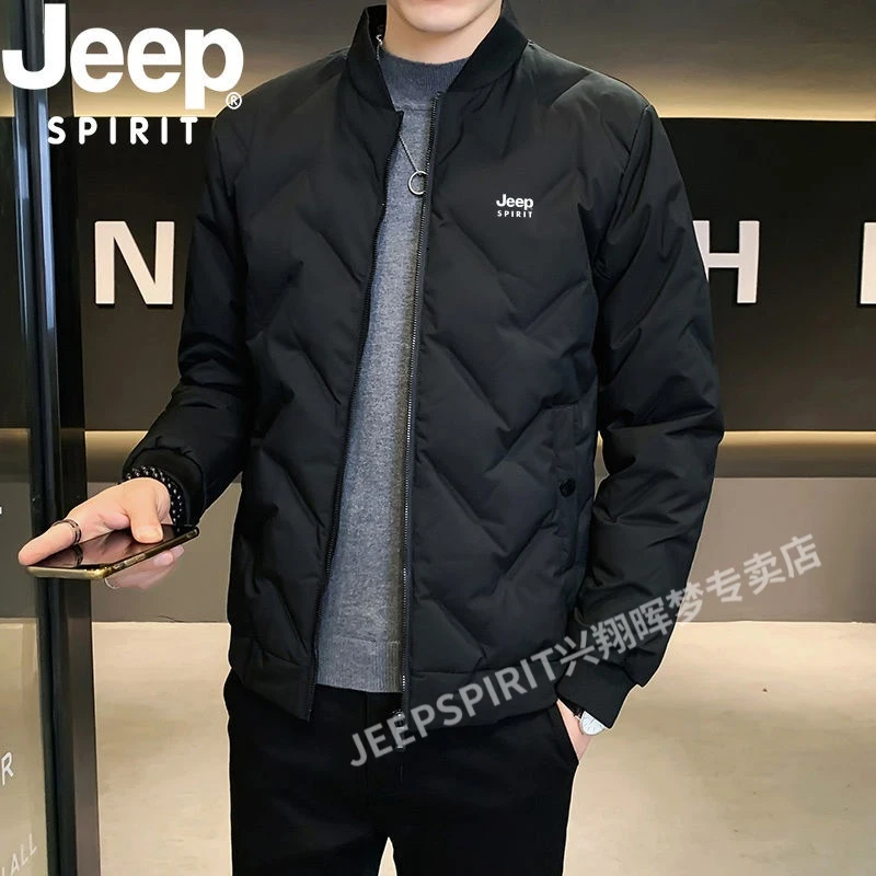 JEEPSPIRIT棉衣男羽绒服男2024年秋冬新款户外时尚防风防寒棒球领