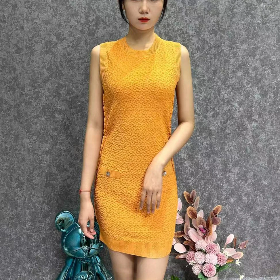 5695/5682/5686/5683新中式修身显瘦简约时髦时尚薄款针织连衣裙