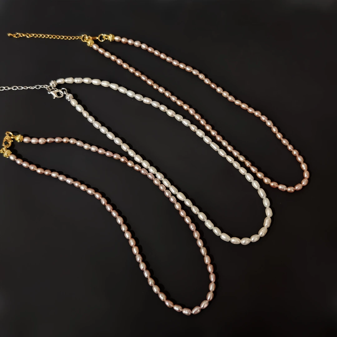 【一叶扁舟】淡水珍珠白色系项链女百搭精致颈链40+5公分