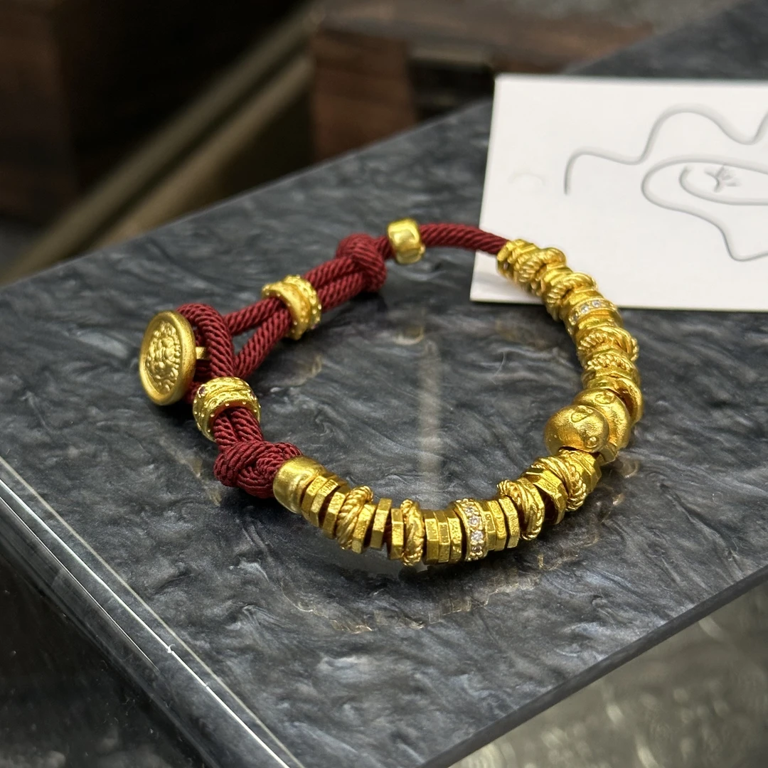 铜合金手链 灵蛇盘缠红色手链-3610