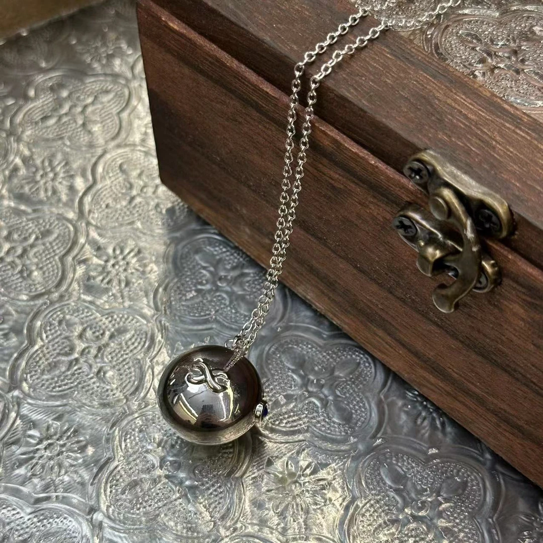 钛钢项链 银球小众设计感项链-3357