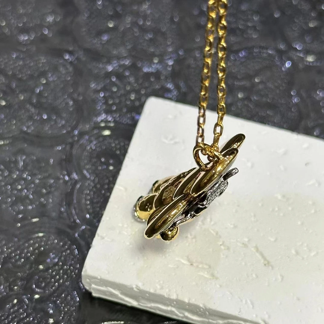 铜合金项链 十字花可爱小人项链-66634