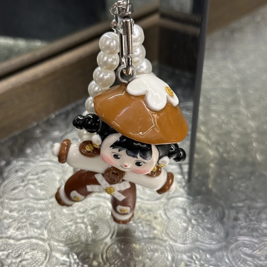 美拉德风劈叉多妹包包挂件钥匙扣-38142