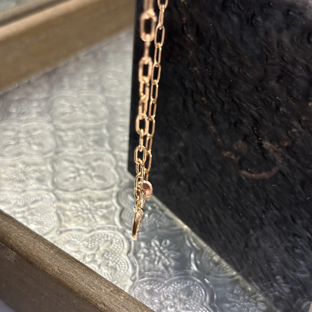 铜合金项链 玫色钉子简约项链-66640