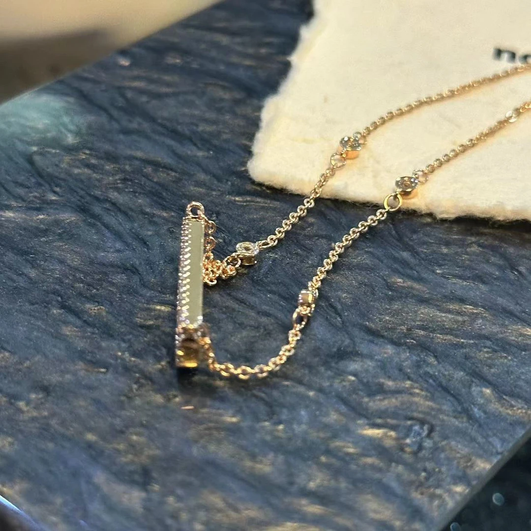 铜合金项链 简约曲别针时尚项链-66719