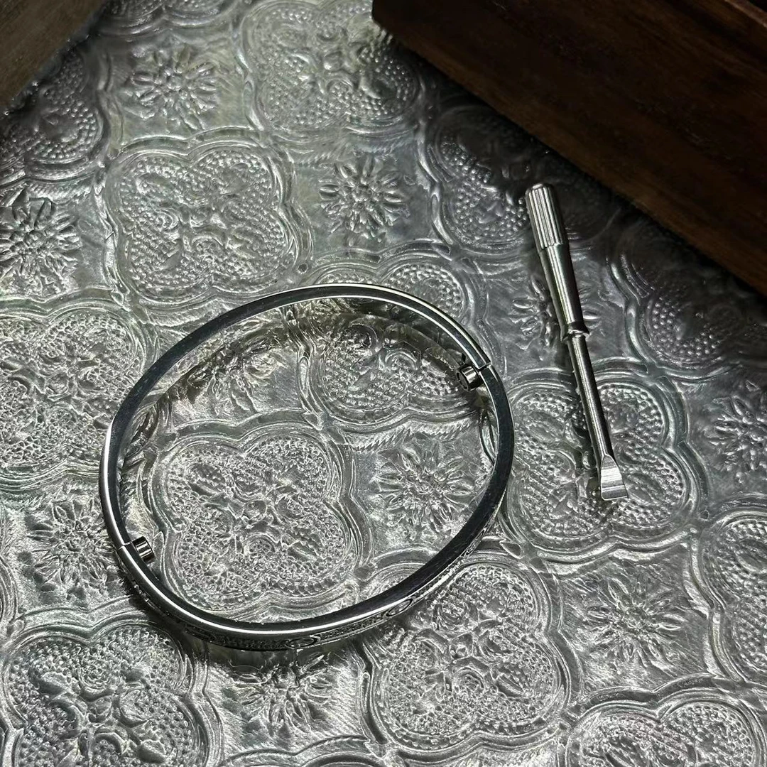 钛钢手镯 高级感满天星三排手镯-66431