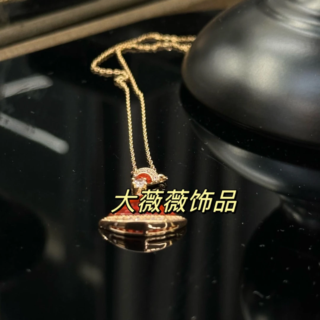 铜合金项链 精致简约红色裙子项链-66818