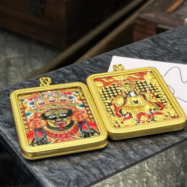 铜合金吊坠 扎基拉姆五爷唐卡吊坠-3667