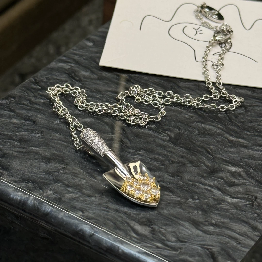 铜合金项链 小众设计感铲子项链-66586