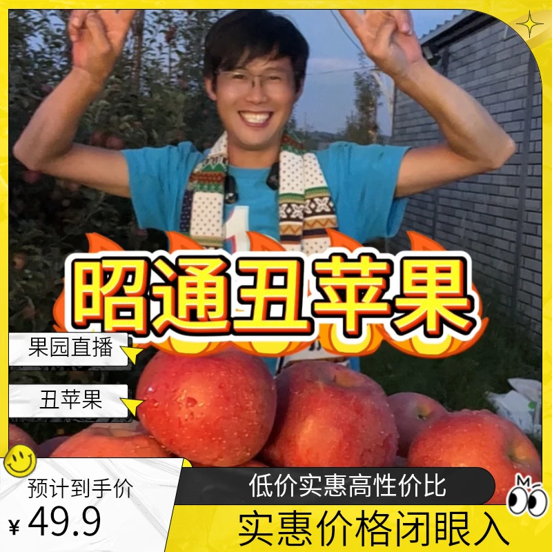 云南昭通丑苹果 海拔2000多米 光照充足 自家果园 现采现发