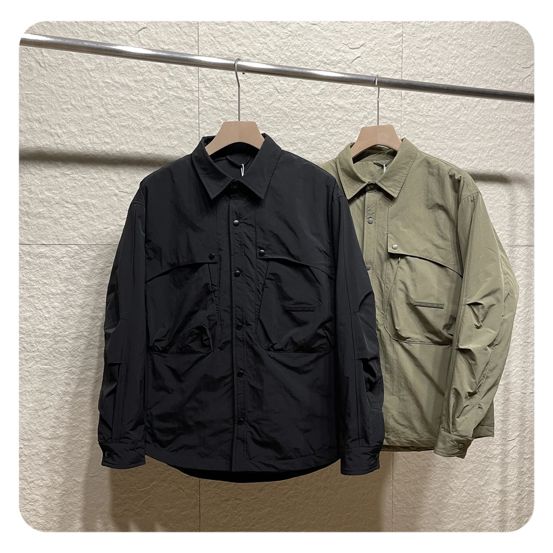 【棉服】-秋冬新款时尚百搭立体剪裁立领夹克衬衫外套男