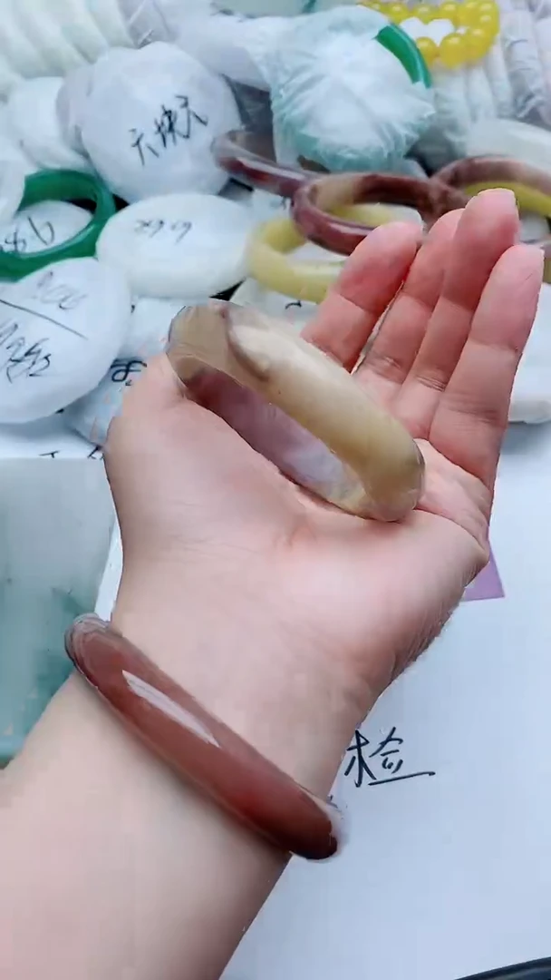 【闪购商品】石英质玉手镯未镶嵌f43-54/55/56