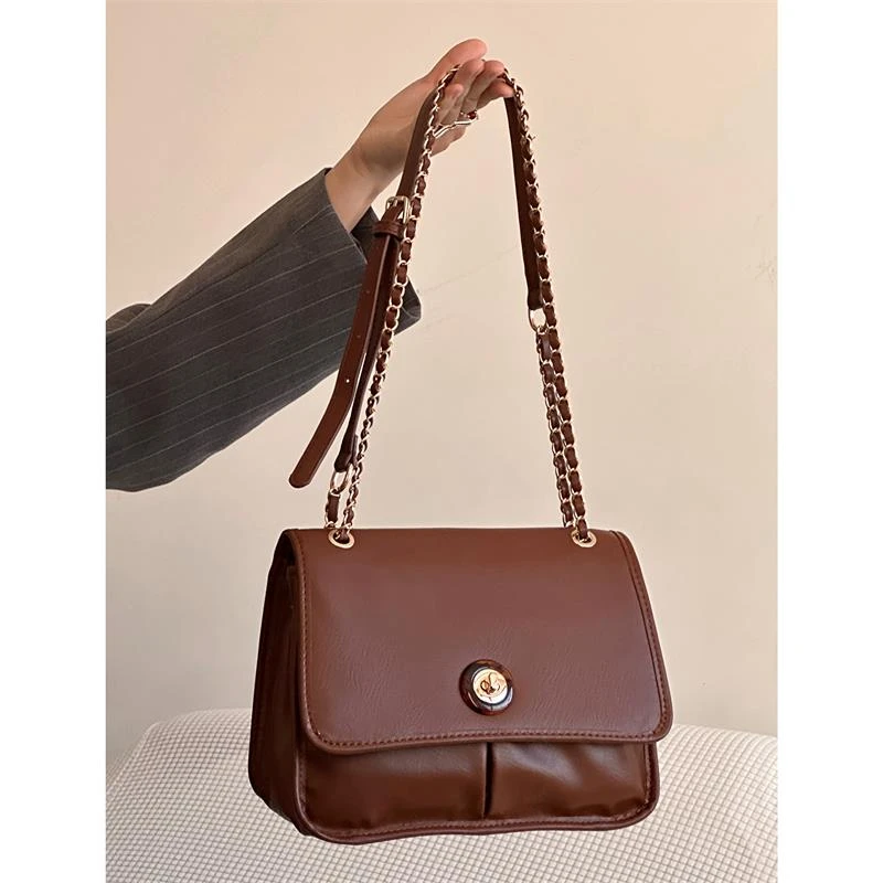 通勤包包女2023新款韩国链条托特包时尚百搭单肩包大容量斜挎包潮