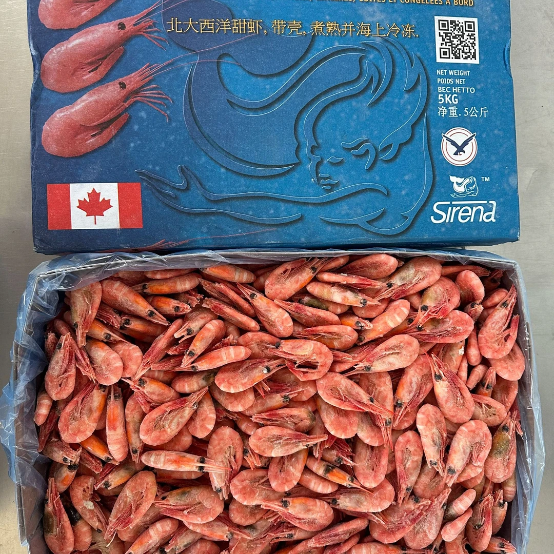 美人鱼新货十斤90/120北极虾头籽北极甜虾即食海鲜鲜嫩净重10斤