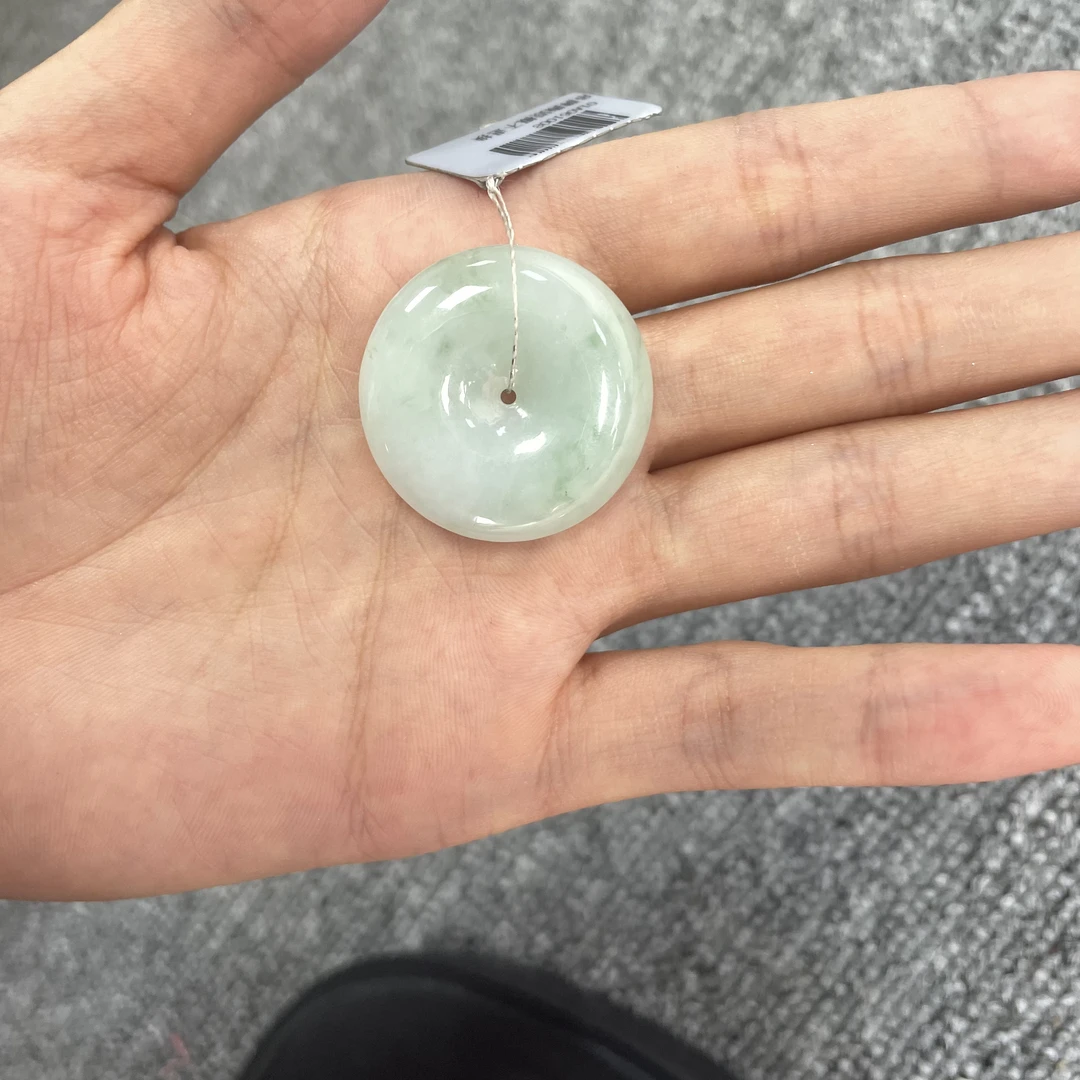 缅甸翡翠平安扣挂件