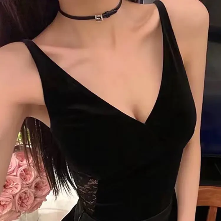 【睡美人】显瘦设计感打底 外穿打底吊带修身时尚百搭