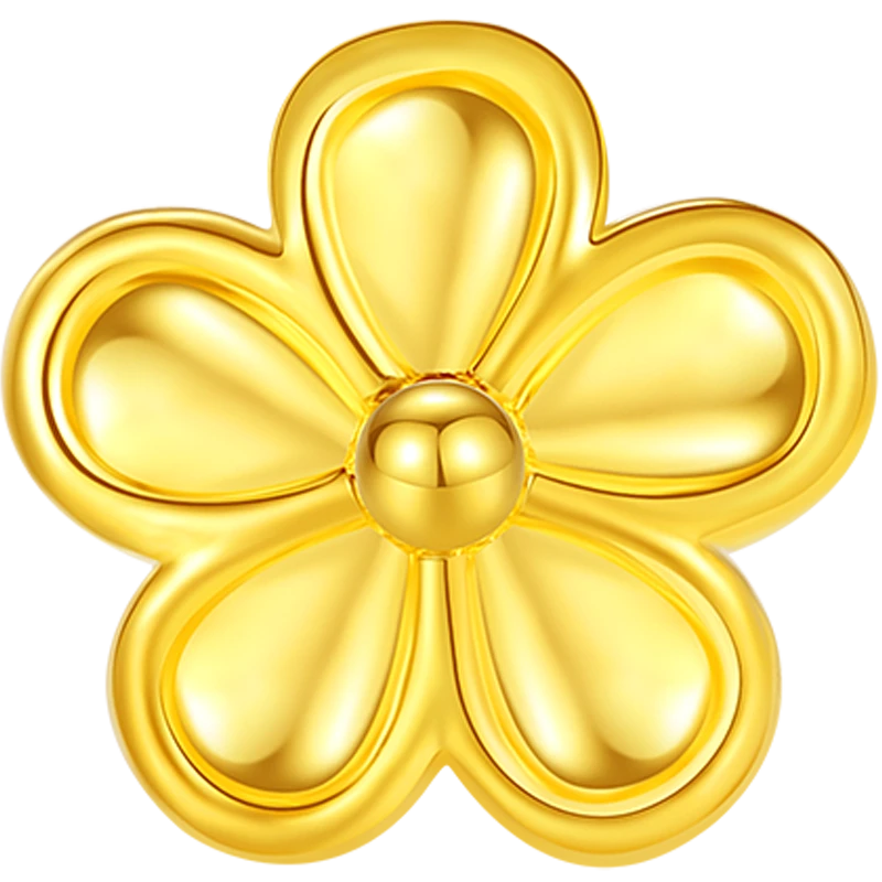 玉麓黄金 足金999素色桃花（定价）