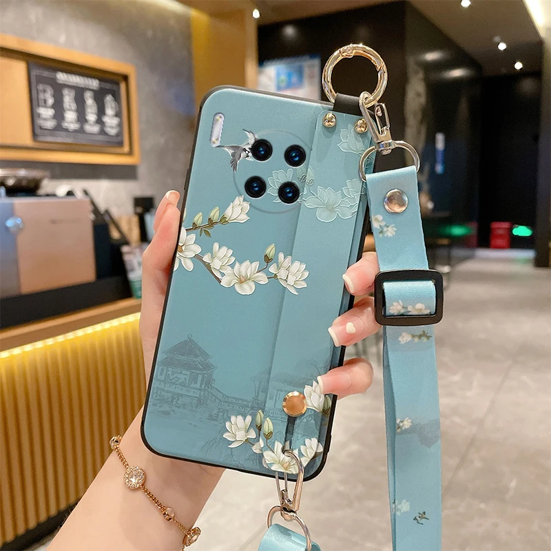 华为mate30手机壳斜挎绳挂脖防摔全包网红女款包边包边中国风pro