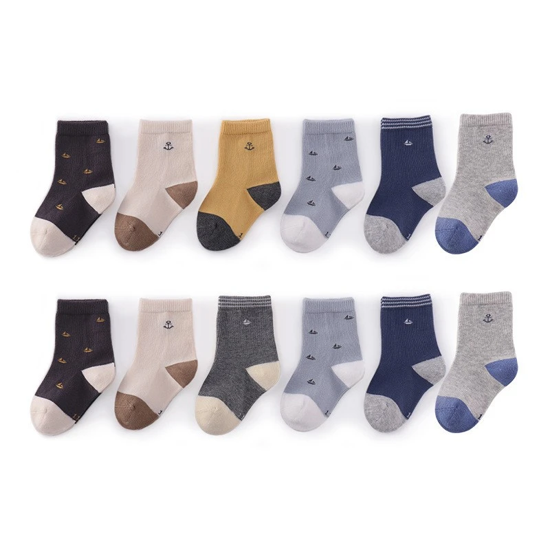 4双装正品小龙人秋冬新款男童棉袜舒适柔软透气吸汗亲肤无骨接缝