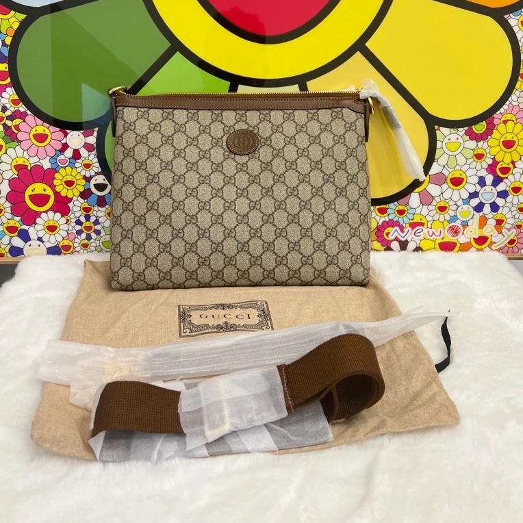 99新 GUCCI/古驰 男士 23年新款 手提单肩两用包