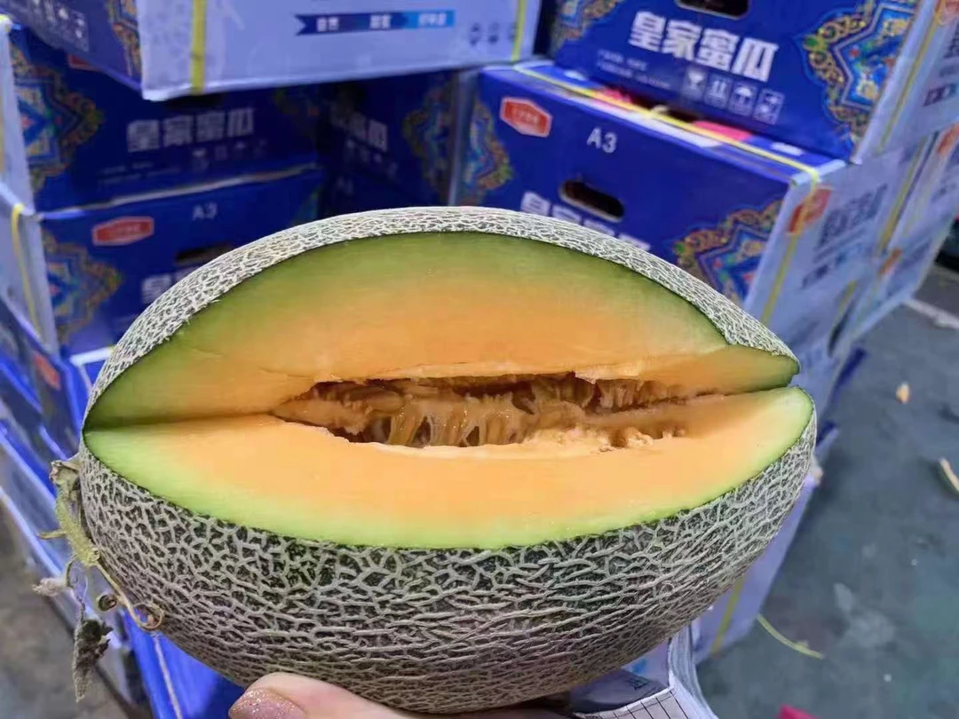 新疆皇家蜜瓜2个装7.5斤左右，甜嫩多汁一箱