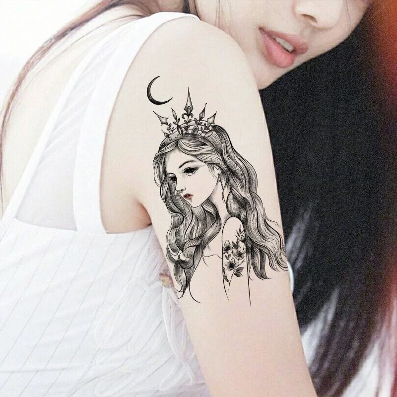 草本防水贴画月亮公主