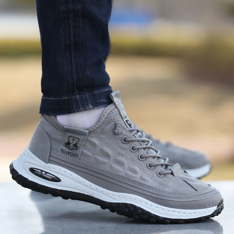 男鞋春季透气薄款冰丝布面休闲运动一脚蹬软底防滑耐磨旅游鞋潮鞋