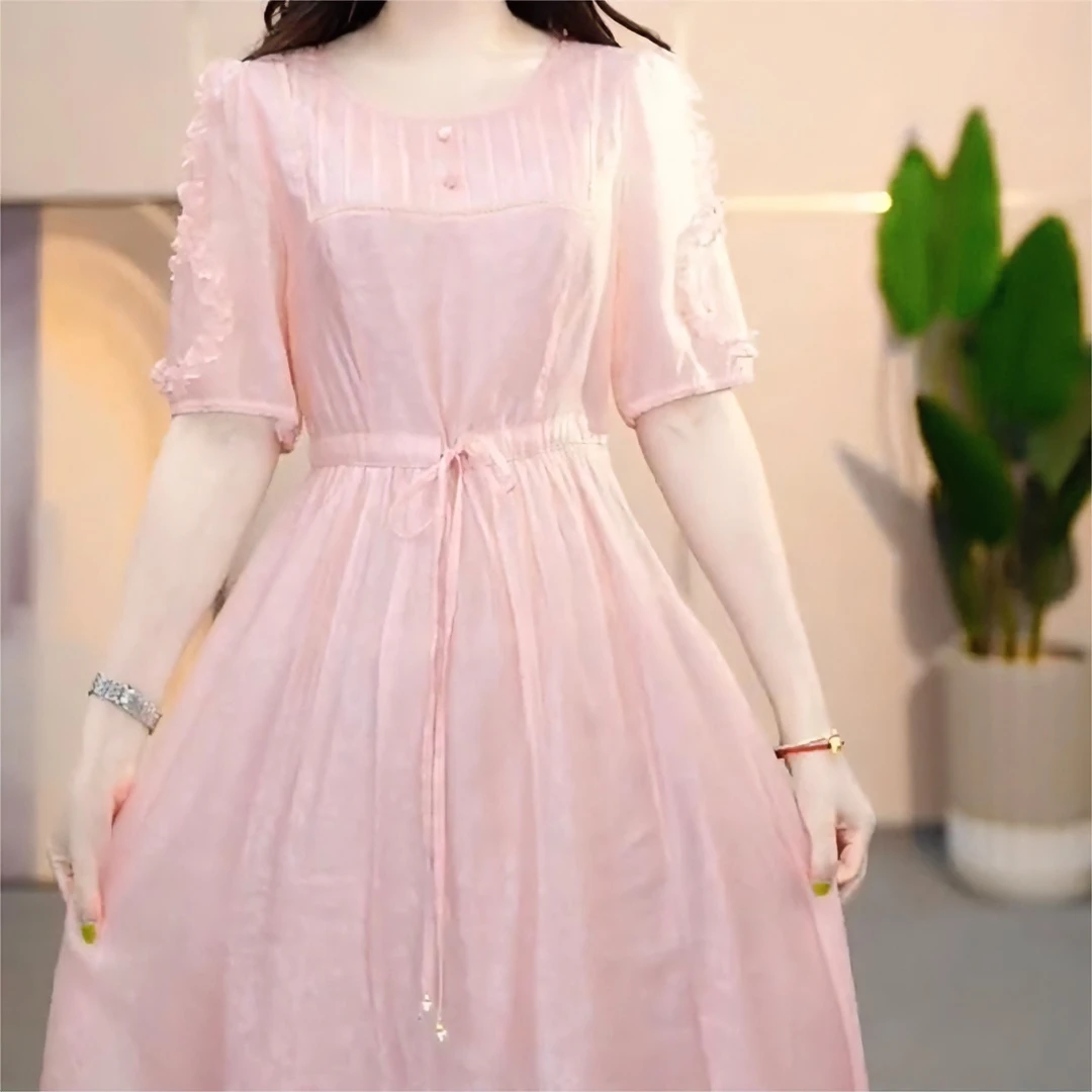 【依然定制】Z66108#夏季 新款 显瘦 休闲 修身 收腰 洋气 连衣裙