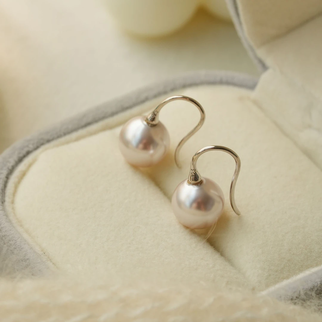 阿卡妍 925银耳饰 2024秋冬上新曼塔玫瑰紫珠耳钩百搭简约ins耳环