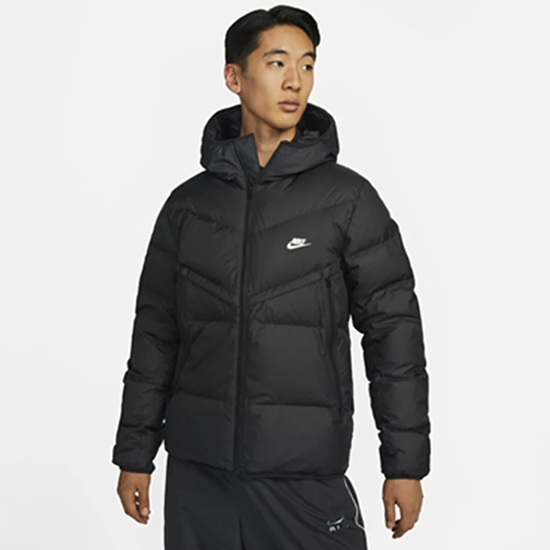 耐克羽绒服男STORM-FIT保暖防风短款连帽夹克冬季轻盈DV1132-010