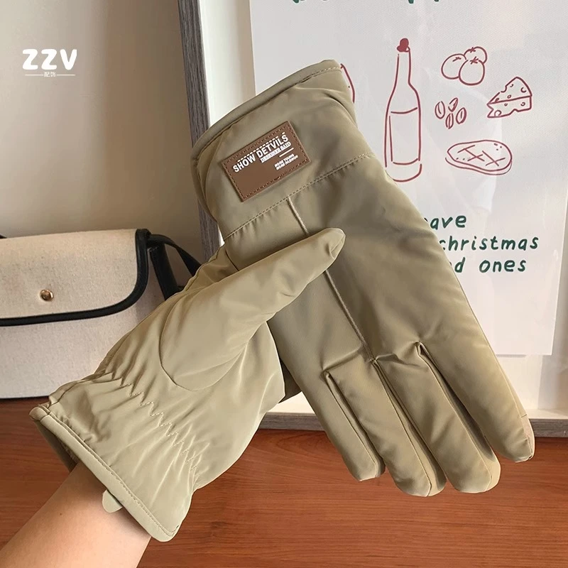 户外防风防寒加绒加厚保暖手套男款冬季骑行防水2024新款五指手套