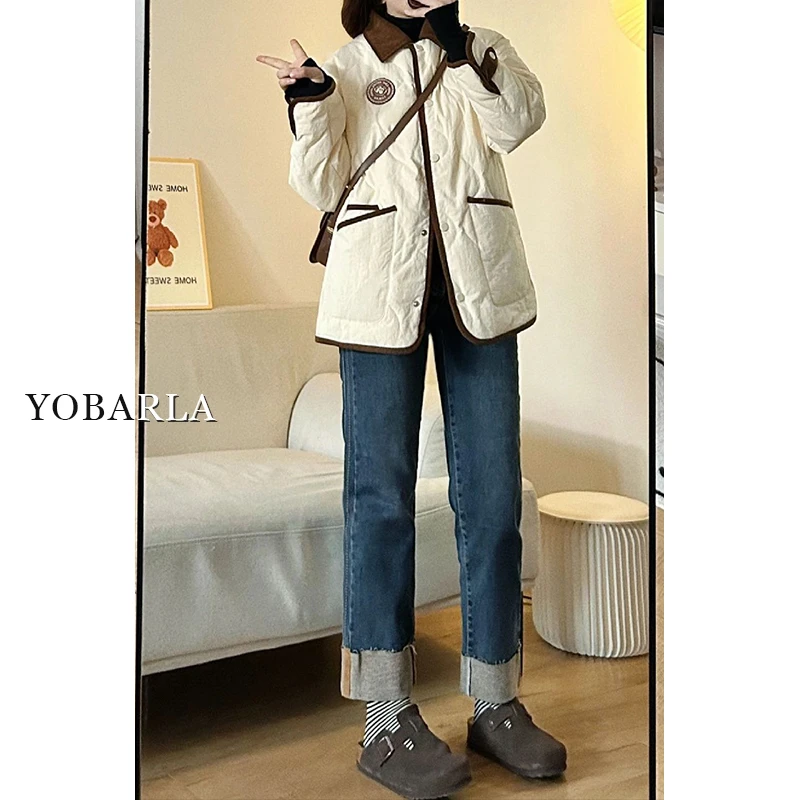 【宠粉价】复古蓝卷边外穿直筒牛仔裤女高腰显瘦小个子九分烟管裤